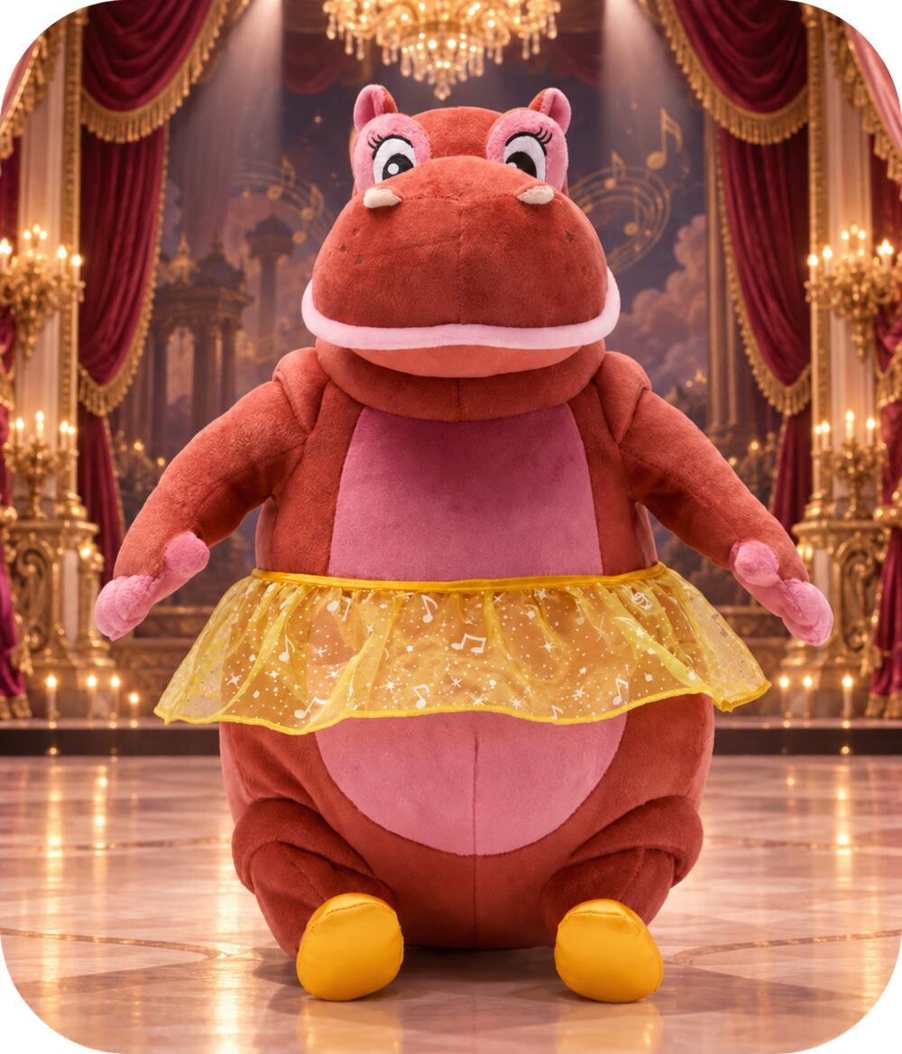 Disney Fantasia 85th Anniversary Hyacinth Hippo 14” Plush New With Tags